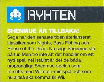 Shenmue Rumors