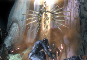 The valkyrie witnessed every time the player dies in Too Human