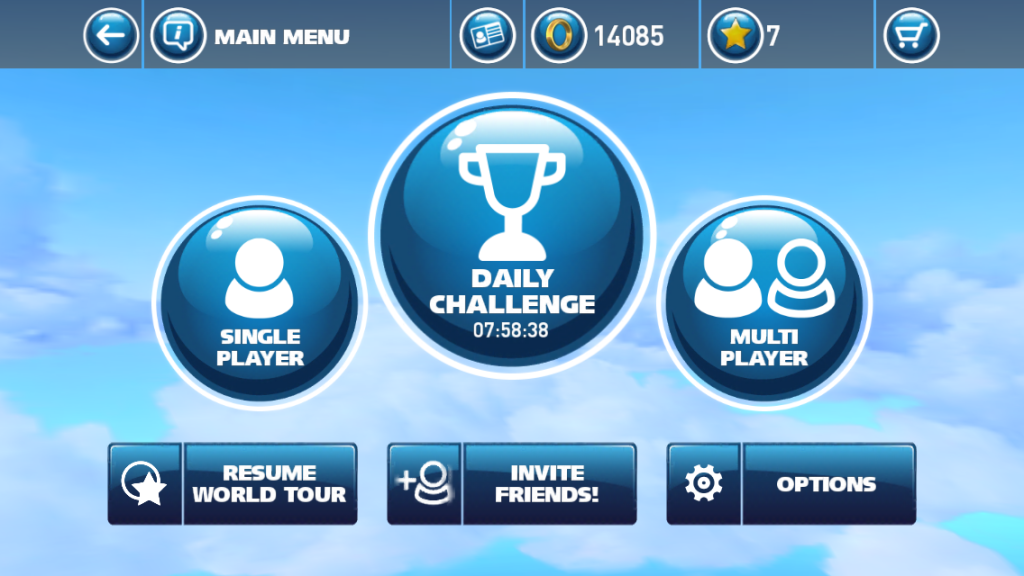 The slick menus really help the game feel cohesive.